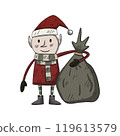 Traditional Christmas and New year elf character. 119613579