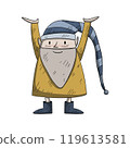 Traditional Christmas and New year elf character. 119613581