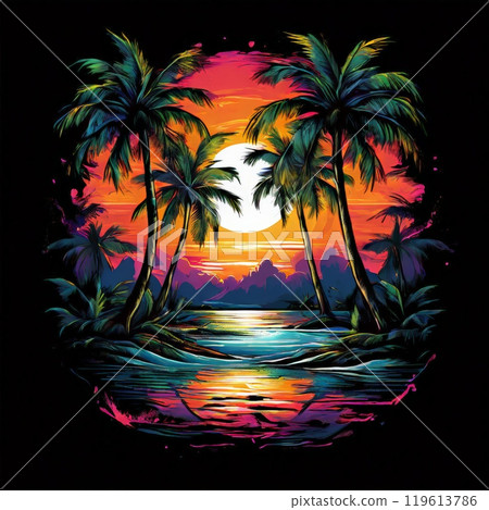 T-shirt design , caricature style created with Generative Ai 119613786