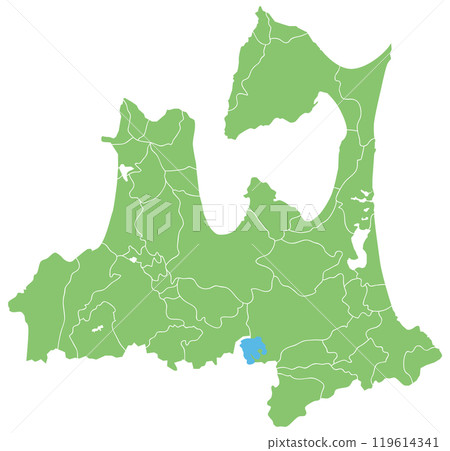 Dividable map of Aomori prefecture 119614341