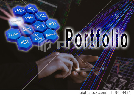 智慧型手機上的金融交易 - 選擇投資組合 119614435