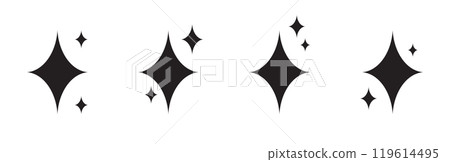 sparkle stars icon set. Vector illustration sparkle stars icon set. Vector illustration 119614495