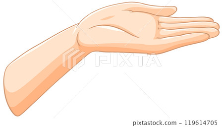 Open Hand Gesture Illustration 119614705
