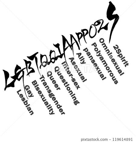Brush writing: What does LGBTQQIAAPPO2S stand for? 119614891