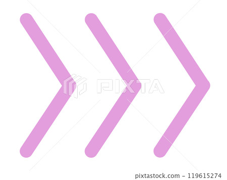 簡單的直三角箭頭（粉紅色） 119615274