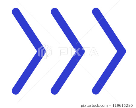 Simple straight triangular arrow (blue) 119615280