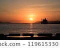 Sunset over the sea 119615330