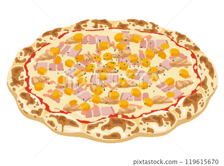 巴比諾披薩插畫 119615670