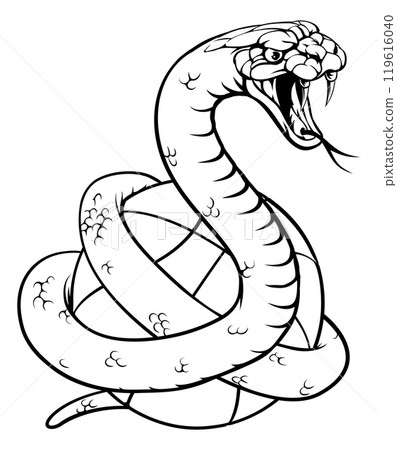 Snake Basketball Ball Animal Sports Team Mascot Snake Basketball Ball Animal Sports Team Mascot 119616040