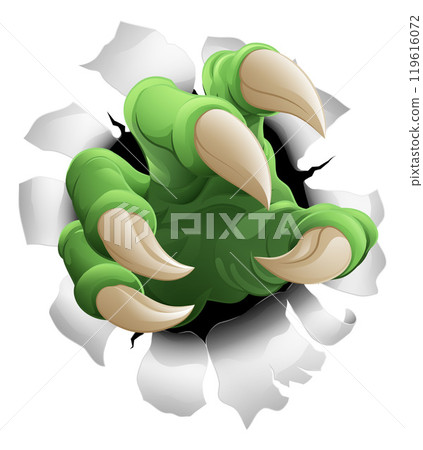 Claw Monster Dinosaur Eagle Dragon Hand Rip Tear Claw Monster Dinosaur Eagle Dragon Hand Rip Tear 119616072
