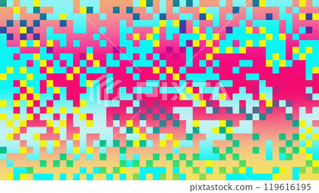 Abstract lo-fi 8-bit, 16-bit pixel noise texture pattern video screen background 119616195
