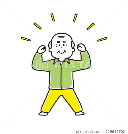 A lively elderly man 119616702