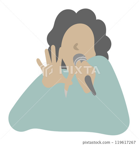 african woman singing with microphone illustration vector isolated on white background african woman singing with microphone illustration vector isolated on white background 119617267