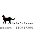 Simple background material of black cat 119617269