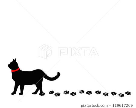 Simple background material of black cat Simple background material of black cat 119617269