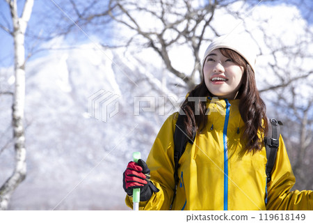 享受冬季休閒的女人 享受冬季休閒的女人 119618149