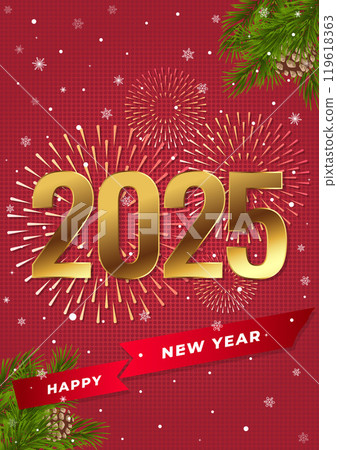 Happy New Year, New Year, greeting card, golden gradient numbers Happy New Year, New Year, greeting card, golden gradient numbers 119618363