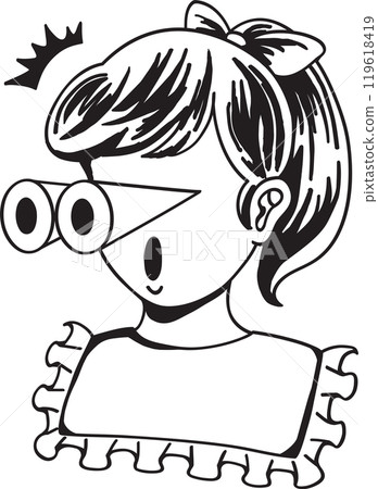 一個女孩感到驚訝 一個女孩感到驚訝 119618419