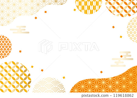 秋季日本圖案框架七五三/年終禮物 119618862