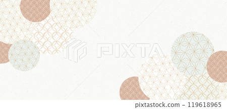 Beautiful Japanese pattern illustration background 119618965