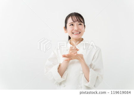 廚師外套加頓的女人 119619084