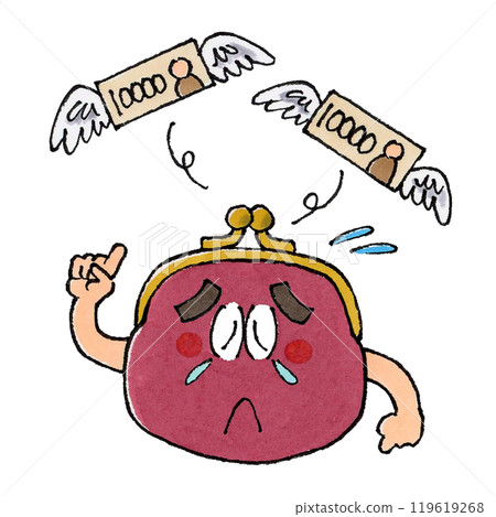 一個錢包丟了錢又哭的角色。 一個錢包丟了錢又哭的角色。 119619268