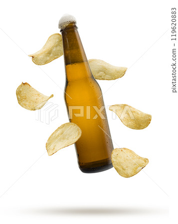 Potato chips and beer Potato chips and beer 119620883