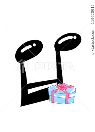 Musical note with a gift Musical note with a gift 119620912