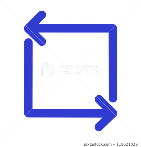 Square counterclockwise arrow (blue) Square counterclockwise arrow (blue) 119621029