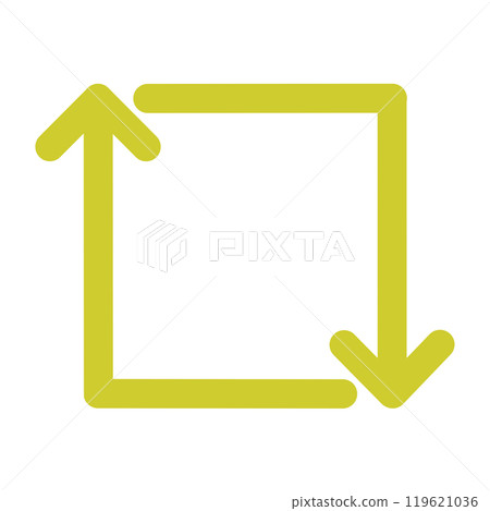 Square clockwise arrow (yellow) 119621036
