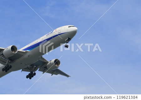 Passenger plane taking off Passenger plane ascending Passenger plane taking off Passenger plane ascending 119621384