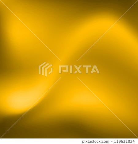 Silk yellow background. Abstract vector pattern with copy space. Liquid wave texture, smooth drapery wallpaper. Wedding fabric, satin. Wavy design for banner, card, postcard, backdrop 119621824