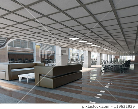 A modern open-plan office space A modern open-plan office space 119621929