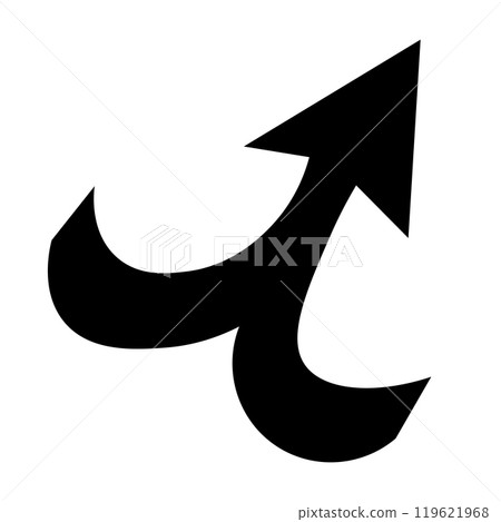 Business element icon in doodle style, arrow, infographic. Isolated vector illustration design. Hand drown business icon. Business idea concept 119621968
