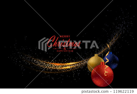 Merry Christmas. 2025. Isolated gold arc with a garland of festive toys with tinsel Merry Christmas. 2025. Isolated gold arc with a garland of festive toys with tinsel 119622119