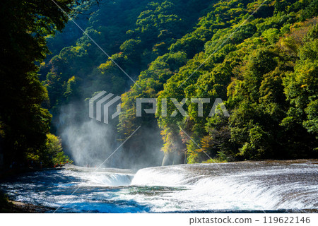 Oriental Niagara Waterfall of Fukiwari that splashes 119622146