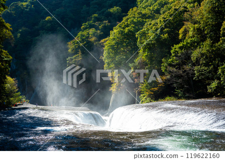 Oriental Niagara Waterfall of Fukiwari that splashes 119622160