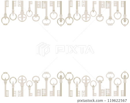 Antique key frame Antique key frame 119622567