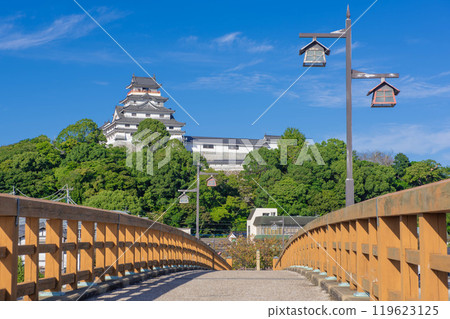 唐津城的城橋與模擬天守閣 唐津城的城橋與模擬天守閣 119623125