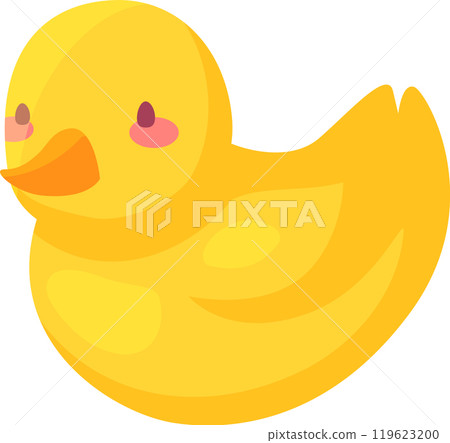 Adorable yellow rubber duck floating serenely, perfect for bath time fun or playful decoration, bringing a touch of childhood joy Adorable yellow rubber duck floating serenely, perfect for bath time fun or playful decoration, bringing a touch of childhood joy 119623200
