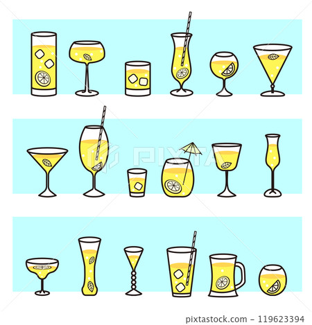 飲料插圖集黃色 119623394