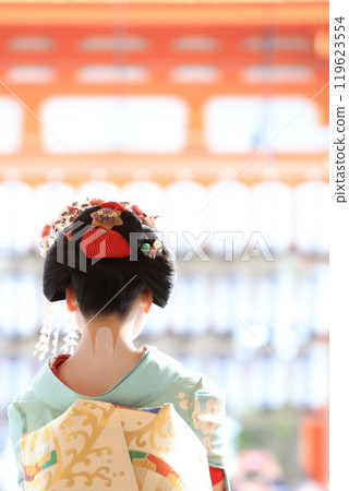 Rear appearance of Maiko Rear appearance of Maiko 119623554