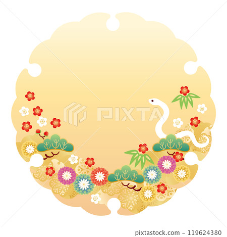 蛇年-新年賀卡素材2向量 蛇年-新年賀卡素材2向量 119624380