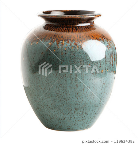Modern design decorative ceramic jar, isolated on pure white background. Modern design decorative ceramic jar, isolated on pure white background. 119624392