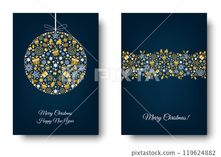 Merry Christmas greeting card on blue background. Merry Christmas greeting card on blue background. 119624882