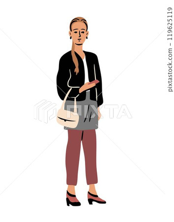City young woman on white background City young woman on white background 119625119