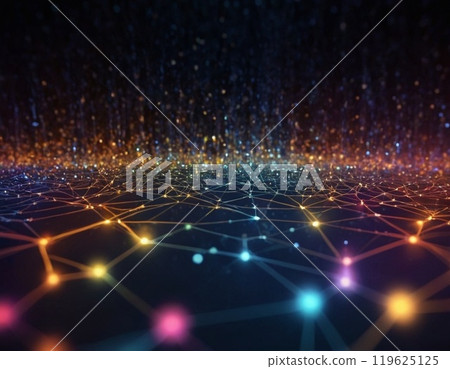 abstract technology and network structure as background 119625125
