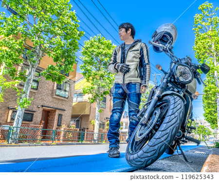 Setagaya Touring on a Large American Bike - Thumbs Up 119625343