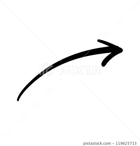 Hand-drawn arrow black 119625713