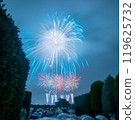 Scenery with fireworks 119625732